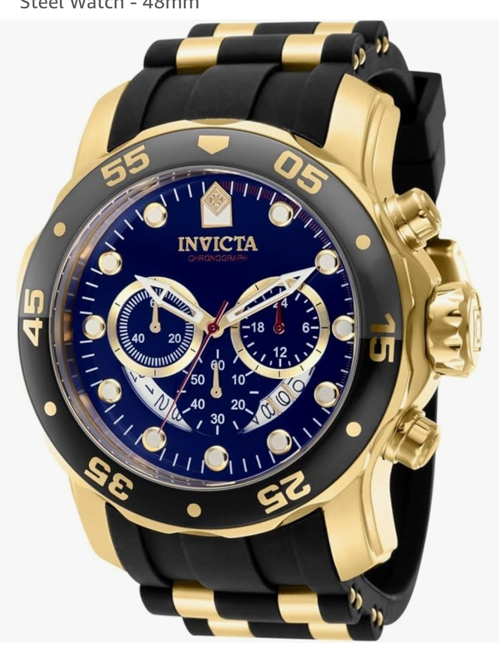 Invicta Pro Diver Scuba Chronograph Watch with Blue Dial 48mm